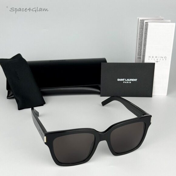 NEW Saint Laurent New Wave SL507 001 Black Grey Square Unisex Sunglasses SL 507 main image 7